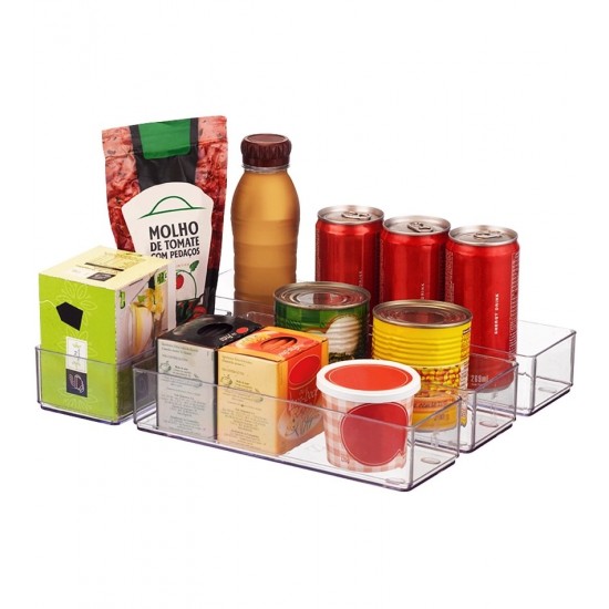 Kit 4 Pecas Organizador De Gavetas Em Acrílico